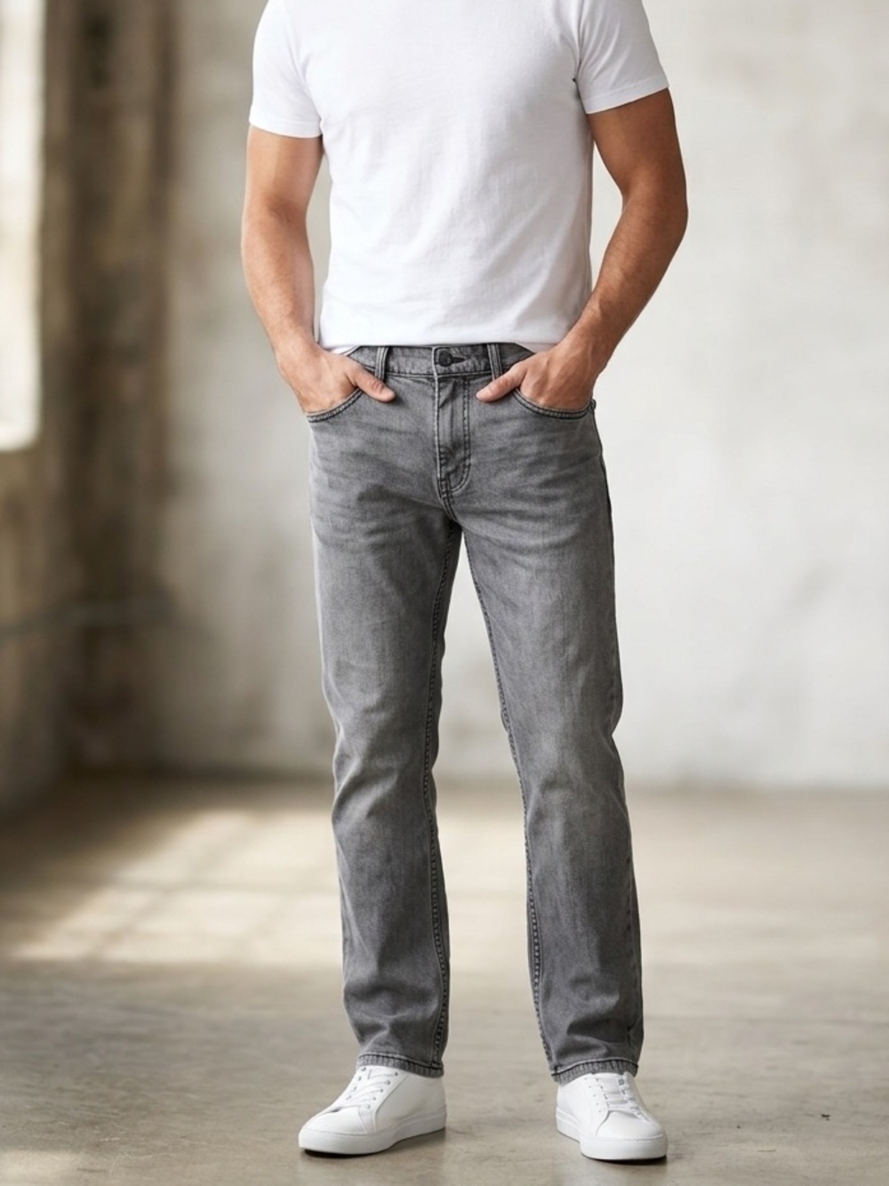 Levi's 514 Straight Leg Jeans - Grey Wash (W29 \times L32)